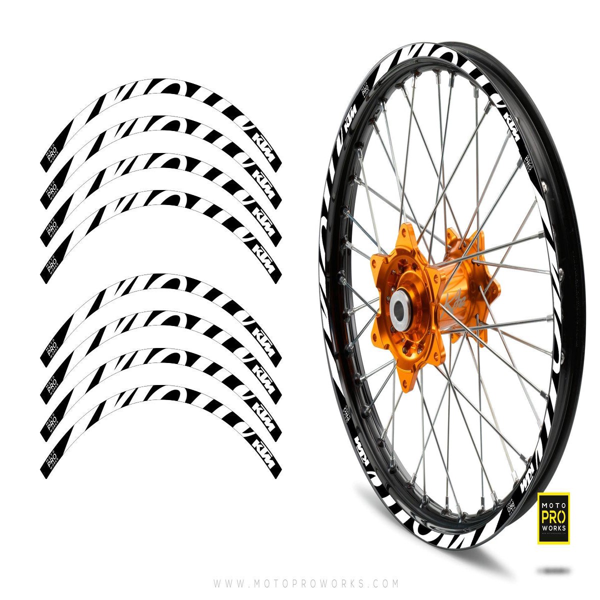 Rim Stripes - KTM Script (Black)