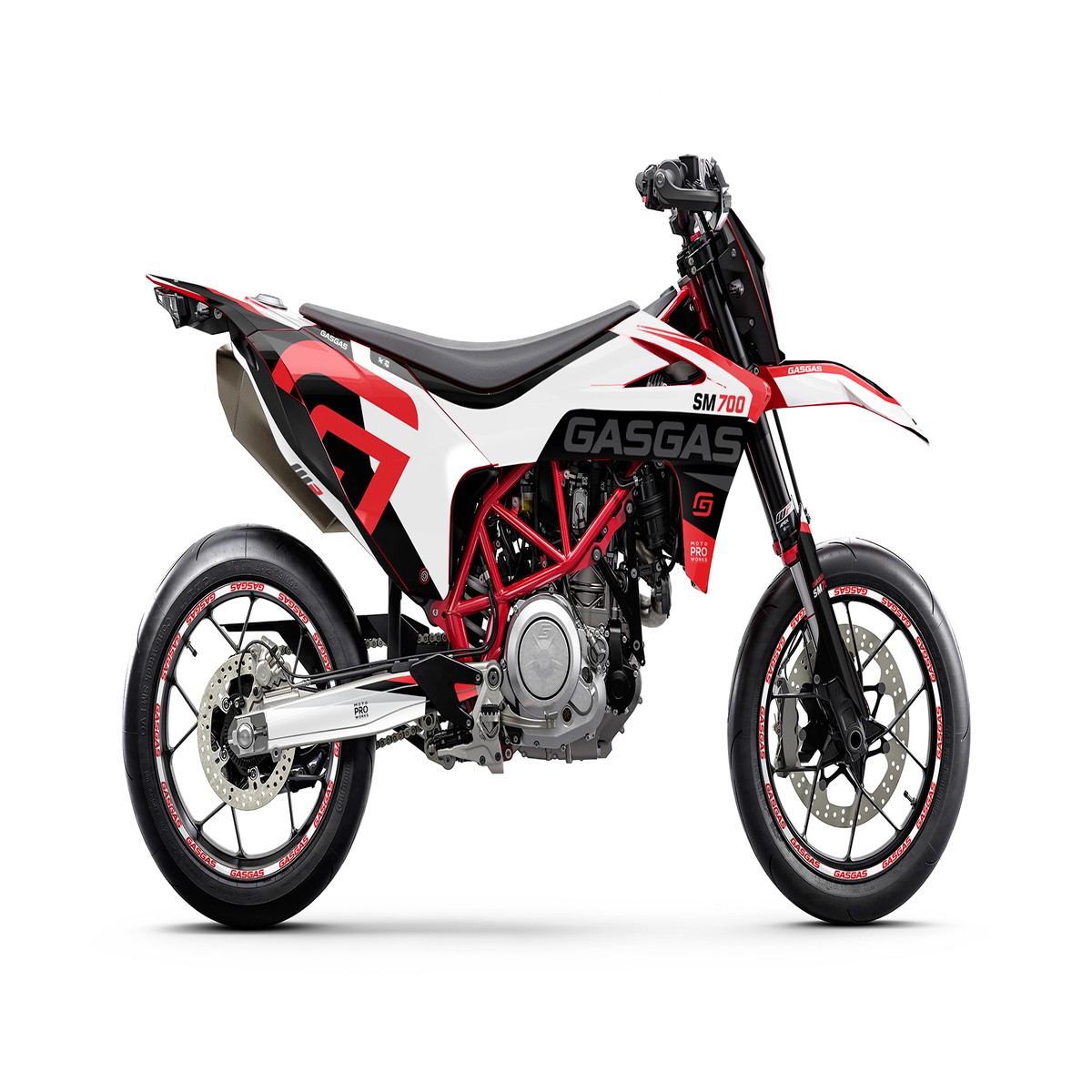 GASGAS SM 700 GRAPHICS - Torque (WhiteBlackRed)