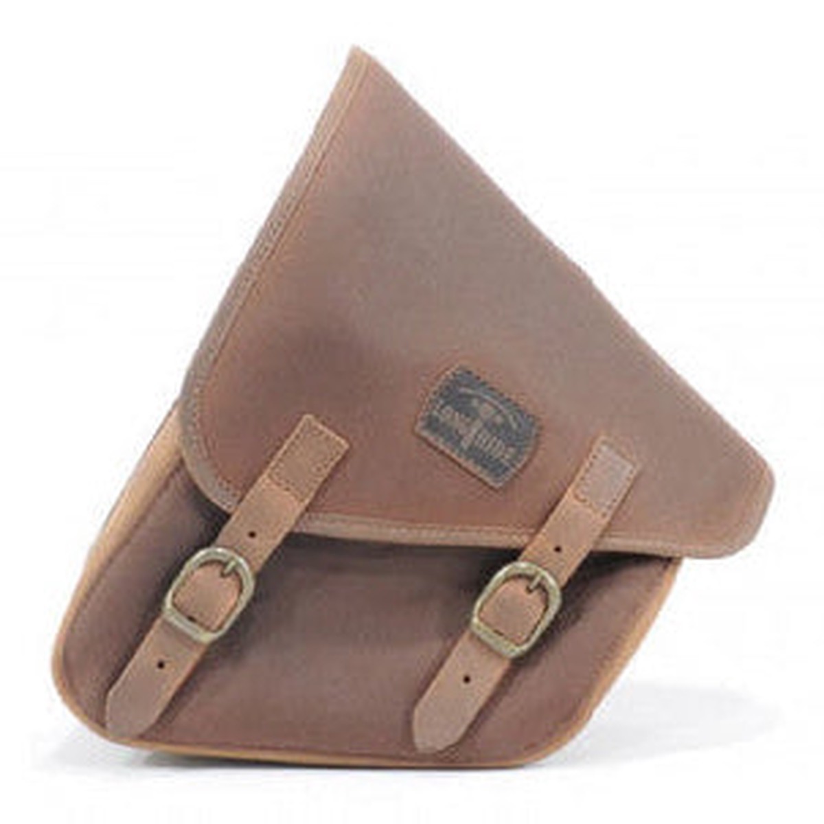 Longride Waxed Canvas Swing Arm Right Bag Brown CUS275WBRO - 76 Liters