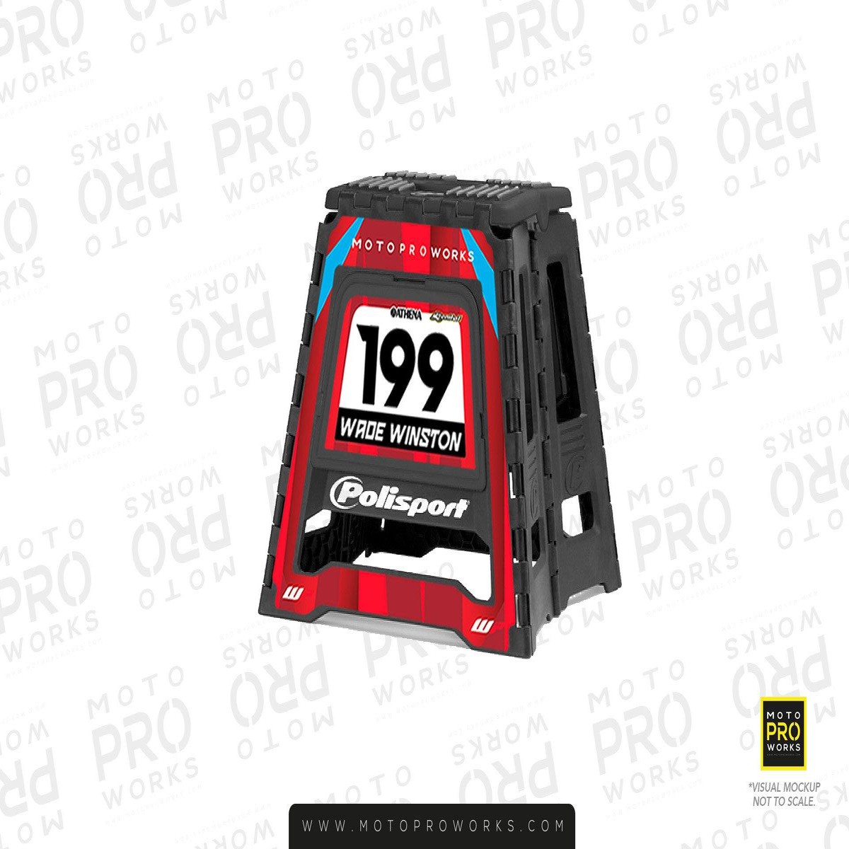 Bike Stand Graphics - Polisport - Tech9 (Red ruby)