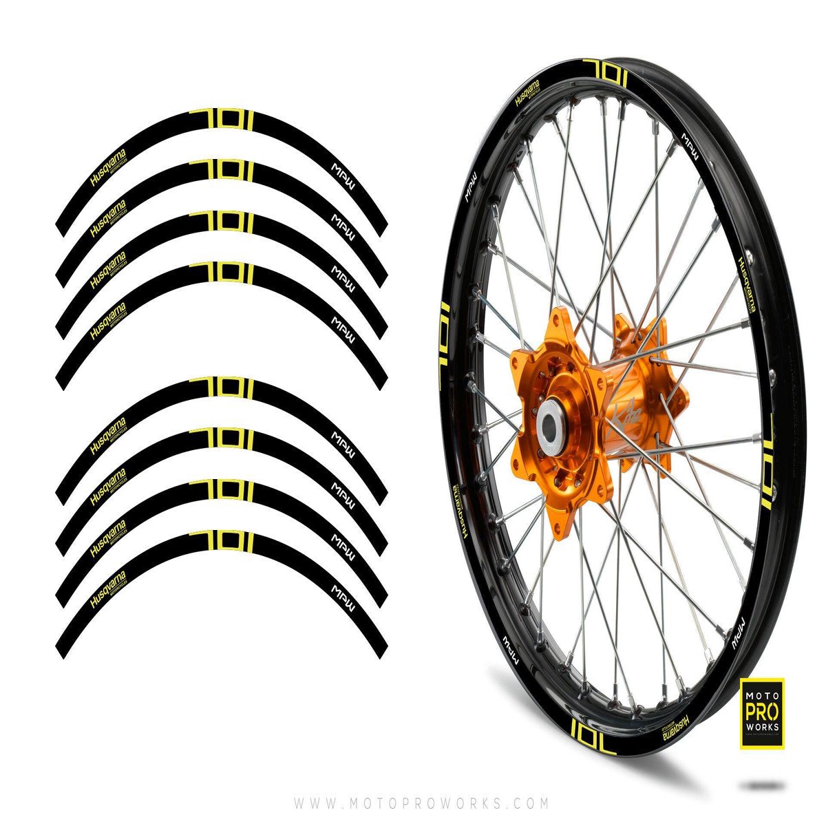 Rim Stripes - POWER 701 Husqvarna (black) - 1717 - MATTE