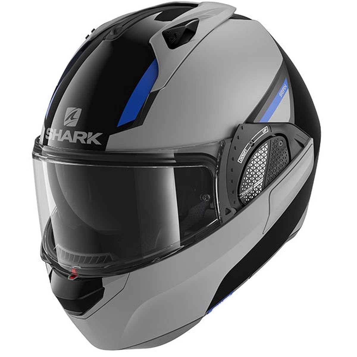 Shark Evo GT Flip Front Helmet Sean KSB - Dual Black Silver Blue