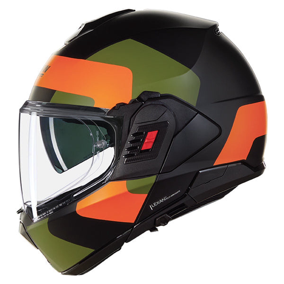 Nolan N120-1 Omocromo Modular Black Orange Green