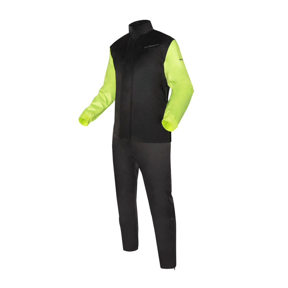 Rebelhorn Rain Two-Piece Waterproof Over Suit Black Fluo Yellow
