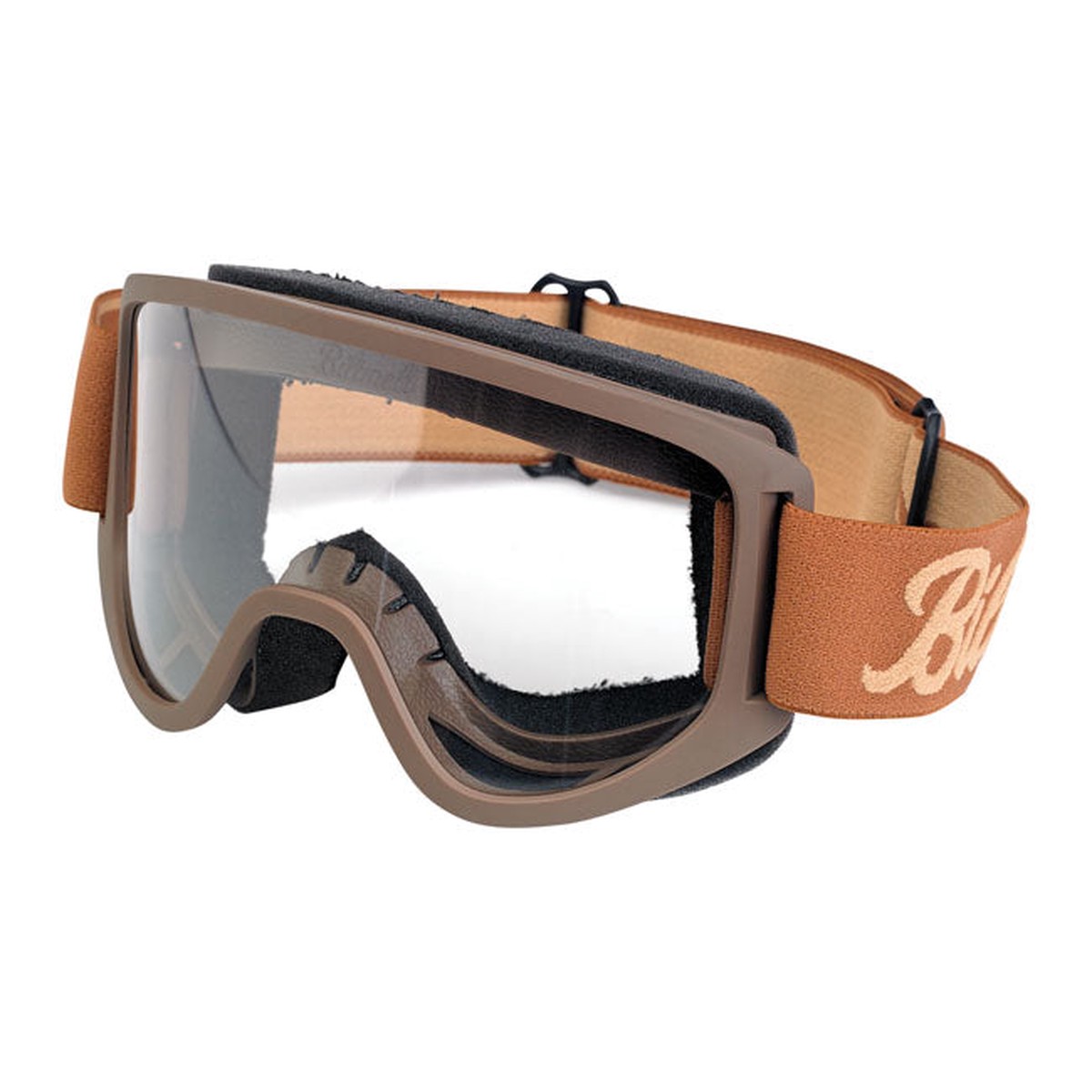 Biltwell Moto 20 Script Goggles Chocolate