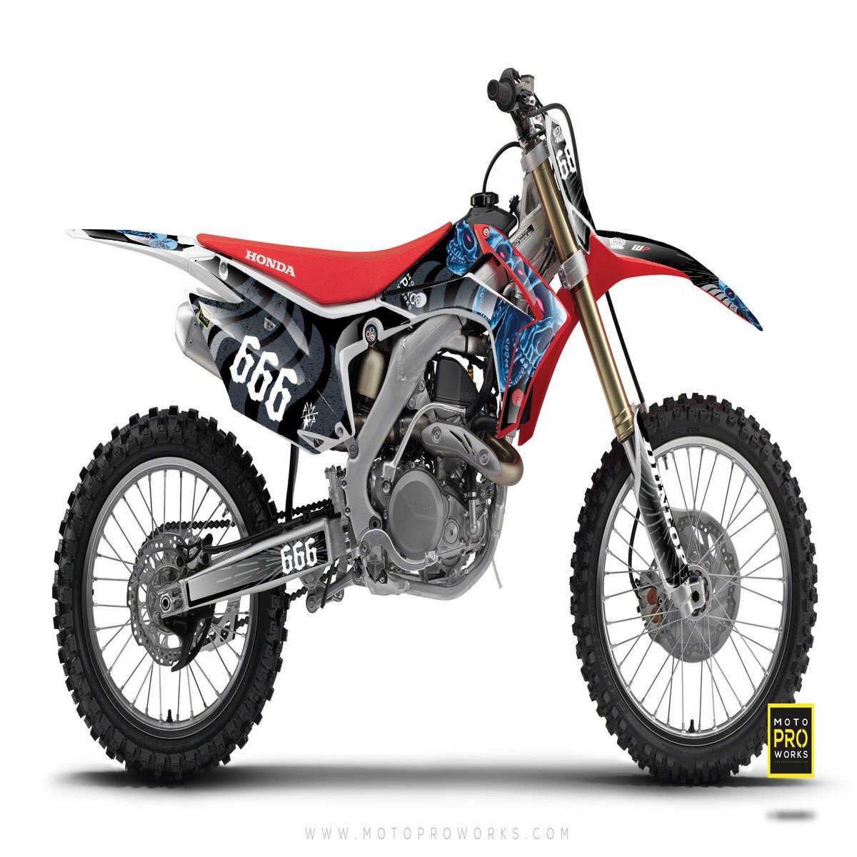 Honda GRAPHICS - TRIPLESKULL (blue)