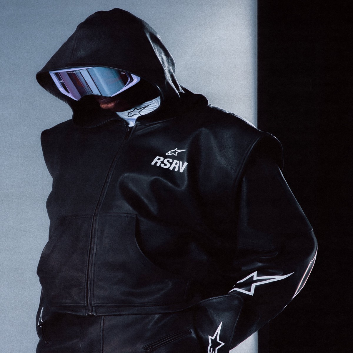 RSRV Axis Leather Hoodie