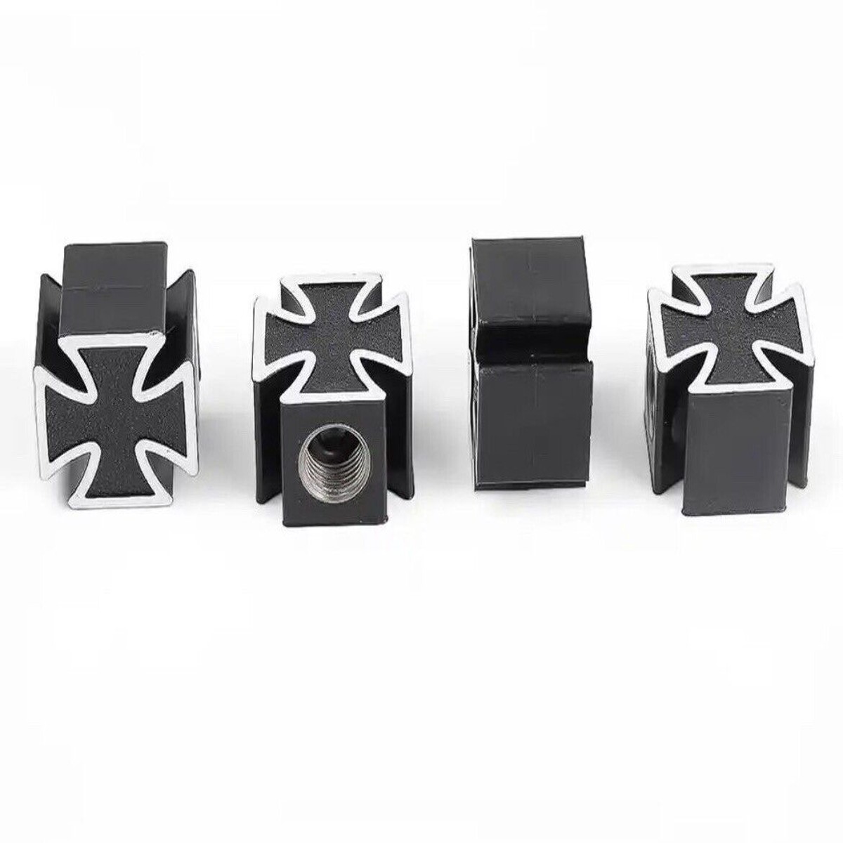 Valve Cap Black Iron Cross