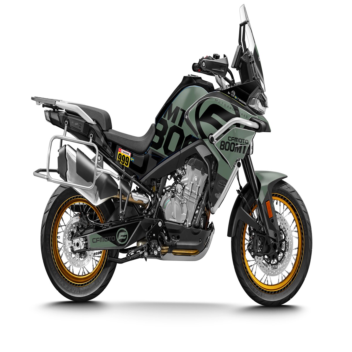 CFMOTO 800 MT GRAPHICS - Waypointer (MossBlack)