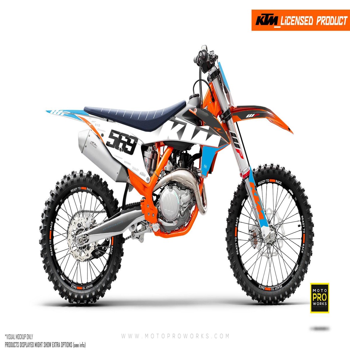KTM SX SX-F GRAPHICS - Ghost (BlueOrange)