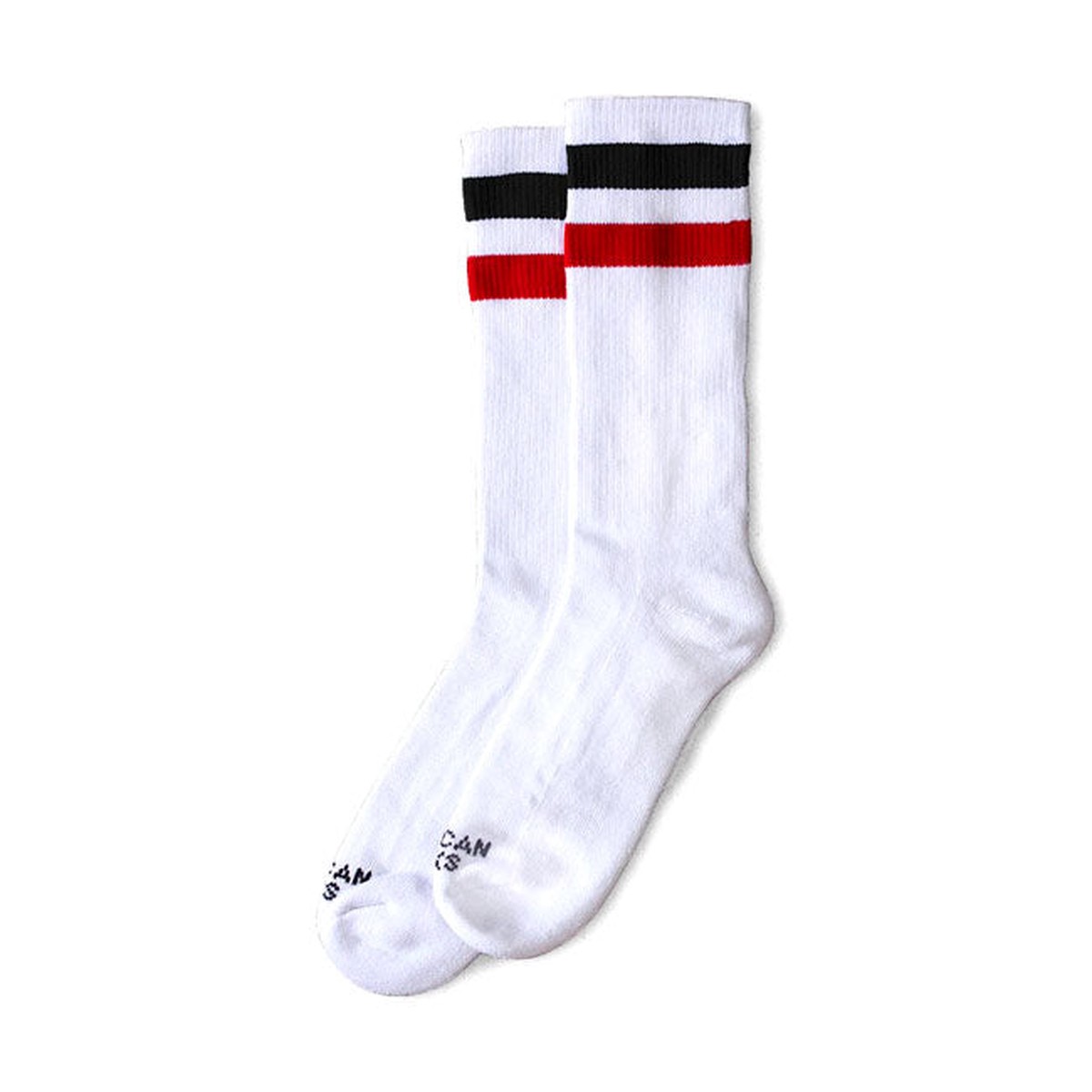 American Socks Mid High Teenage Anarchist Socks Black Red Striped