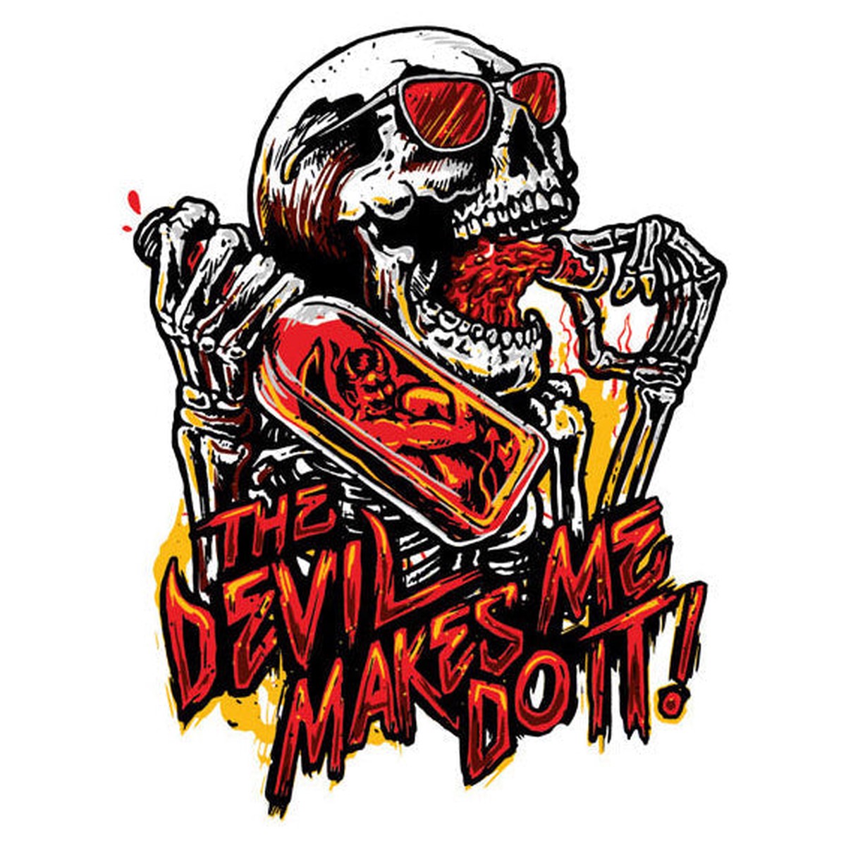 Down-N-Out Devil Made Me Sticker