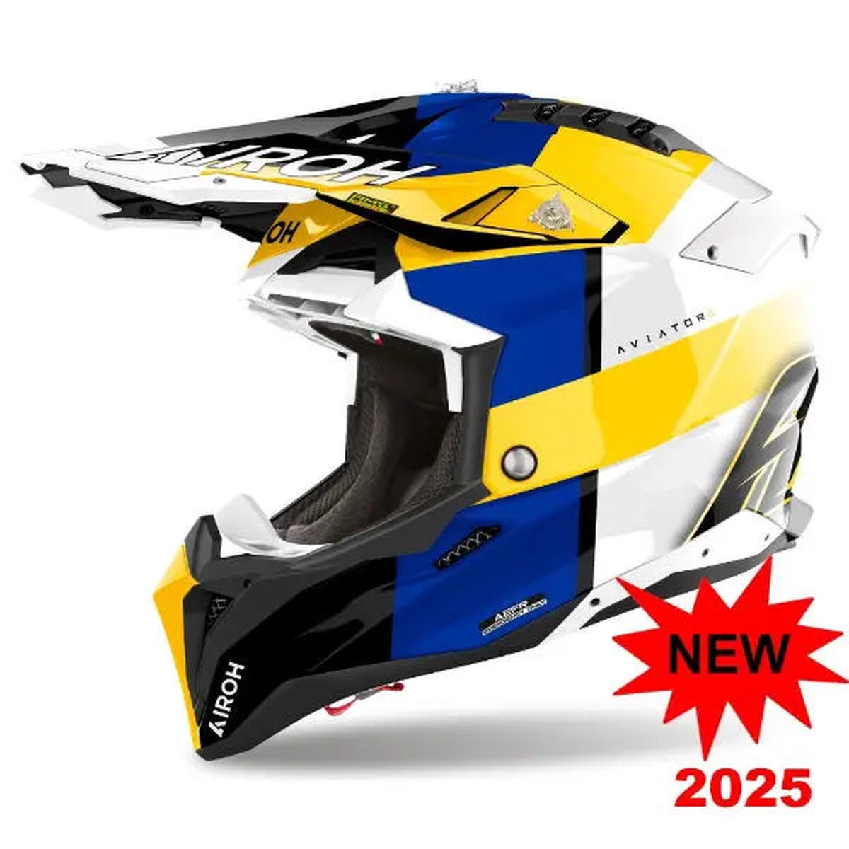 Airoh Aviator 3 Monarch Blue Yellow