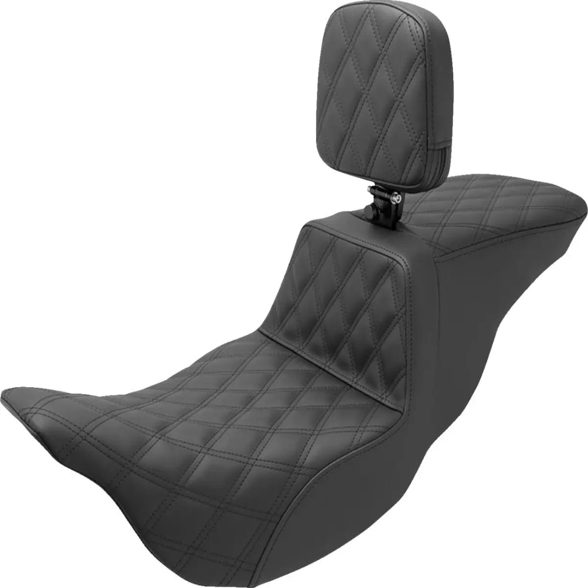 Saddlemen Full Lattice Stitch Tour Step Up Rider Backrest Seat Black