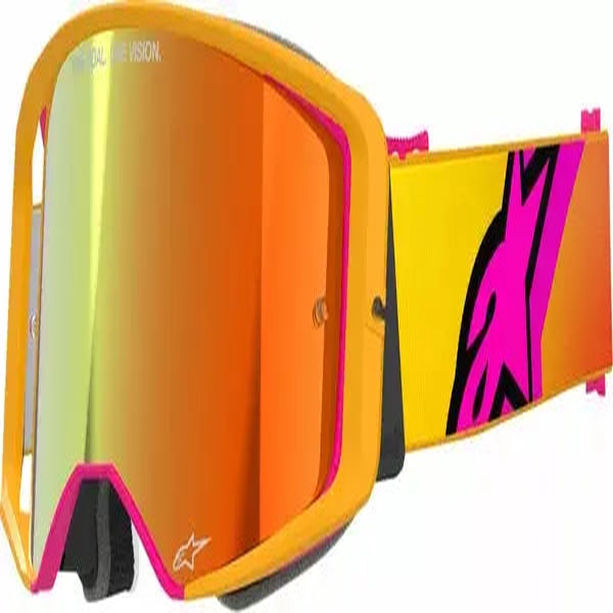 Alpinestars Supertech Corp Goggles Yellow Pink Mirror Red