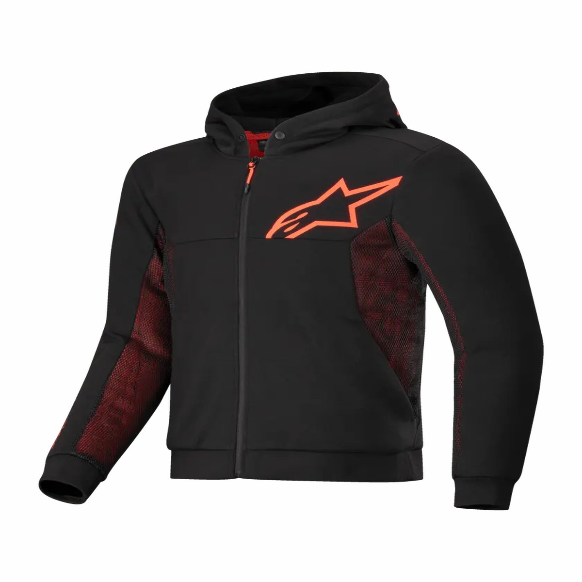 Alpinestars Chrome Air Sport Hoodie Black Fluo Red