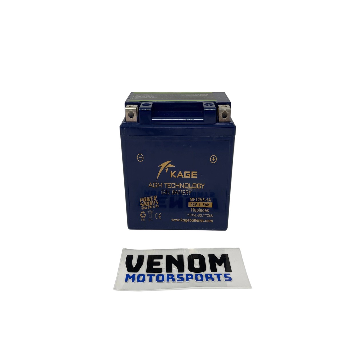 Replacement Battery YT L-BS Venom 110cc-125cc ATV