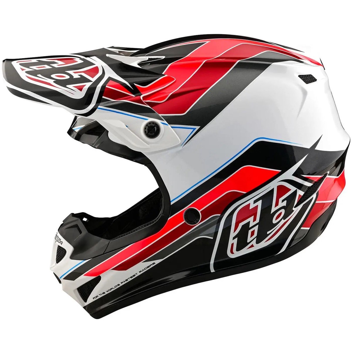Troy Lee Designs SE4 Polyacrylite Block Youth MX Charcoal Red