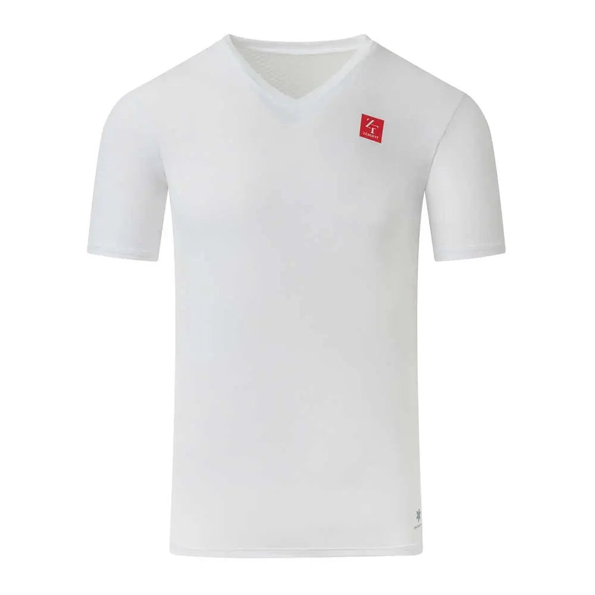 ZeroFit IceSkin Base Layer V-Neck Short Sleeves T-Shirt White