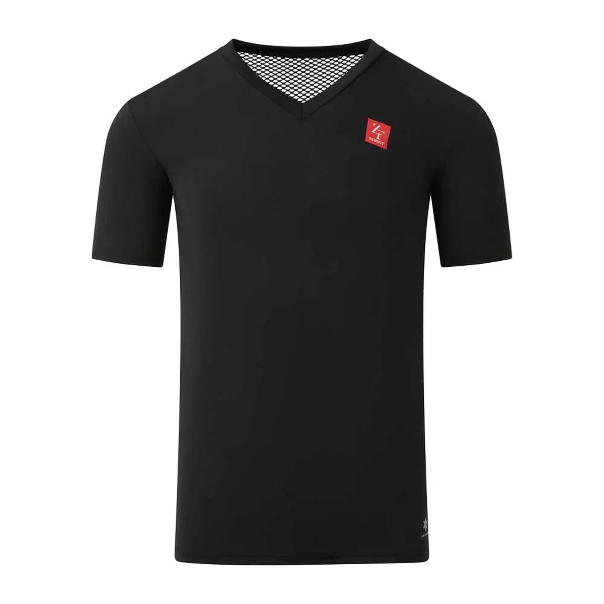ZeroFit IceSkin Base Layer V-Neck Short Sleeves T-Shirt Black