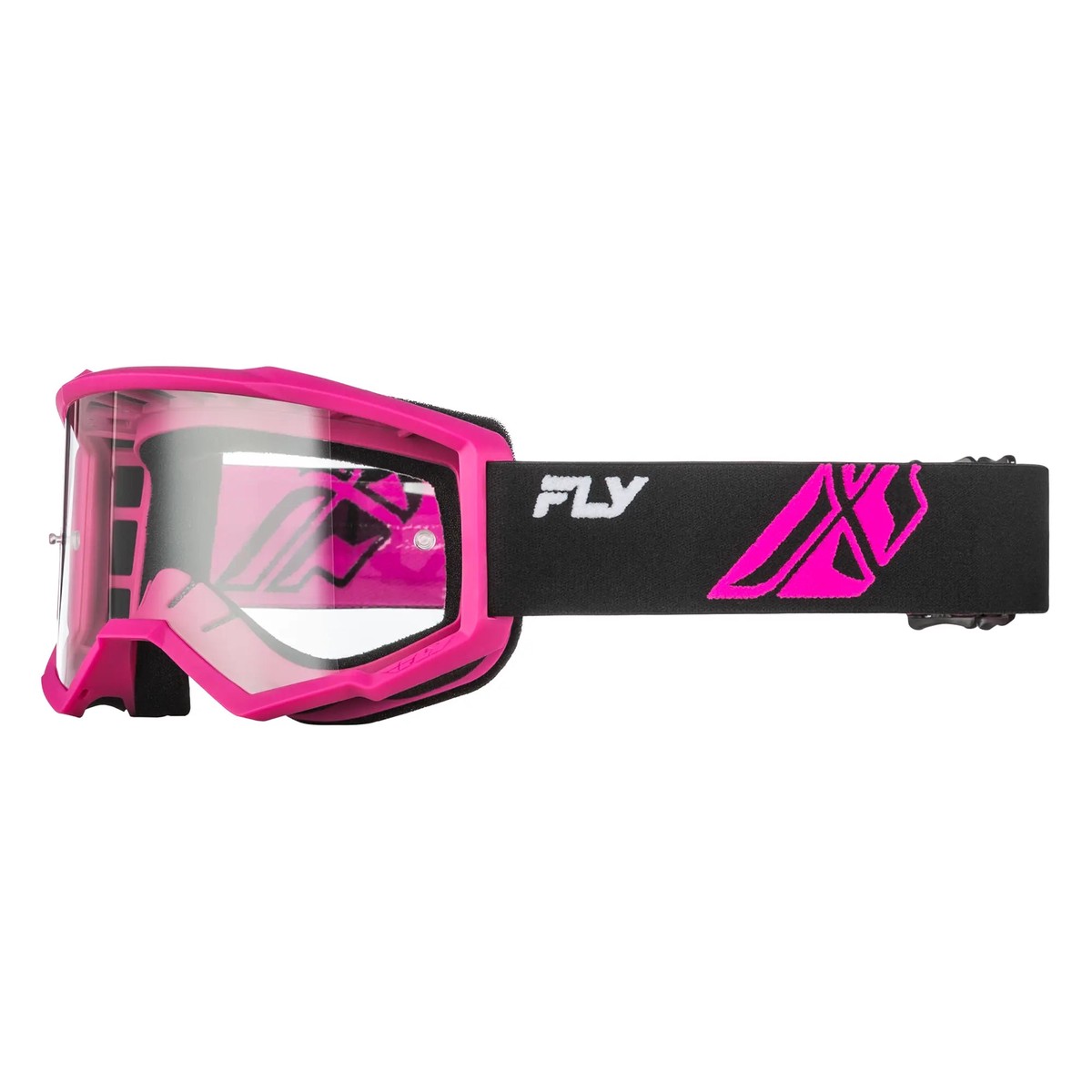 Fly Racing Focus Goggle Black Pink With Clear Lens