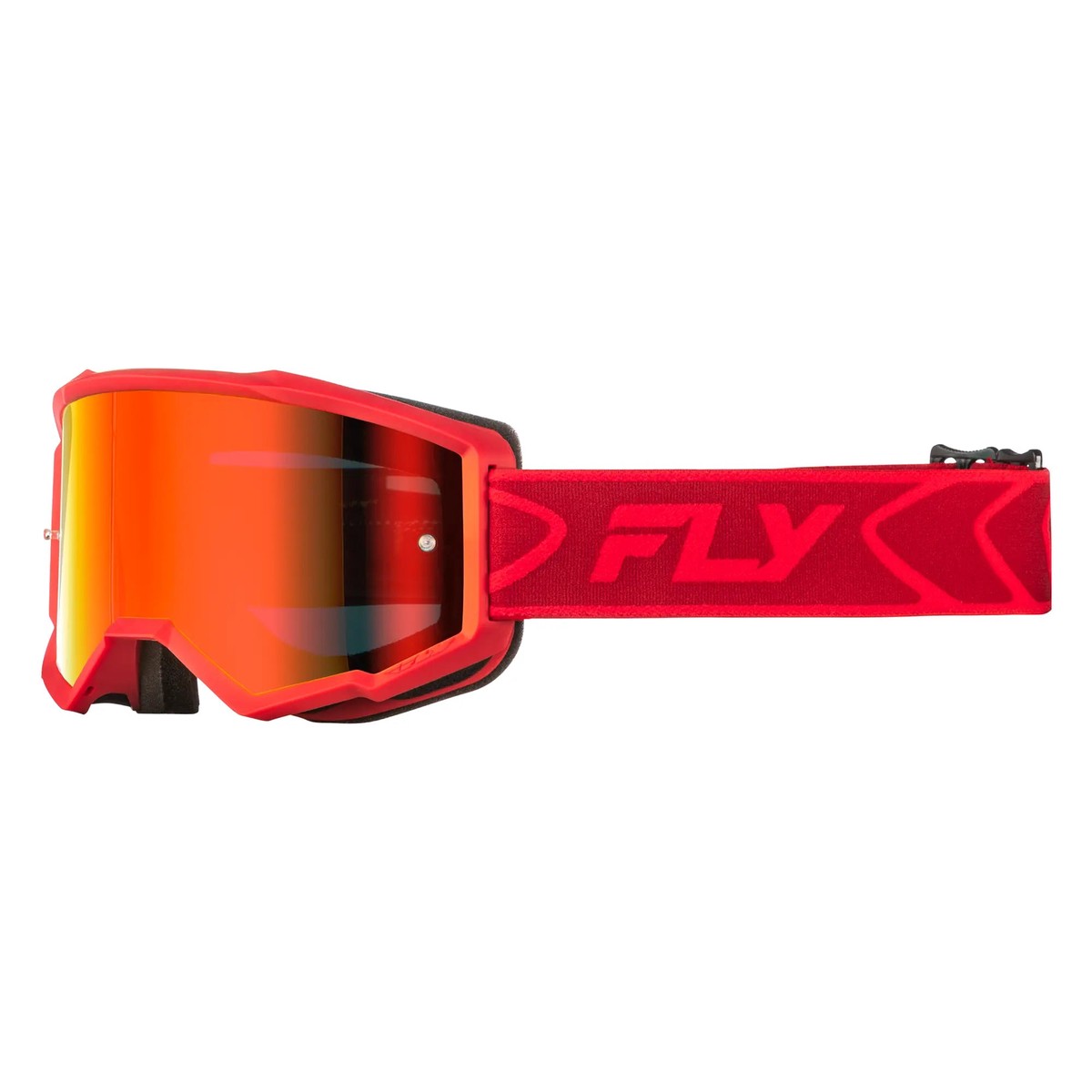 Fly Racing Zone Goggles Red Crimson With Red Mirror Smoke Lens