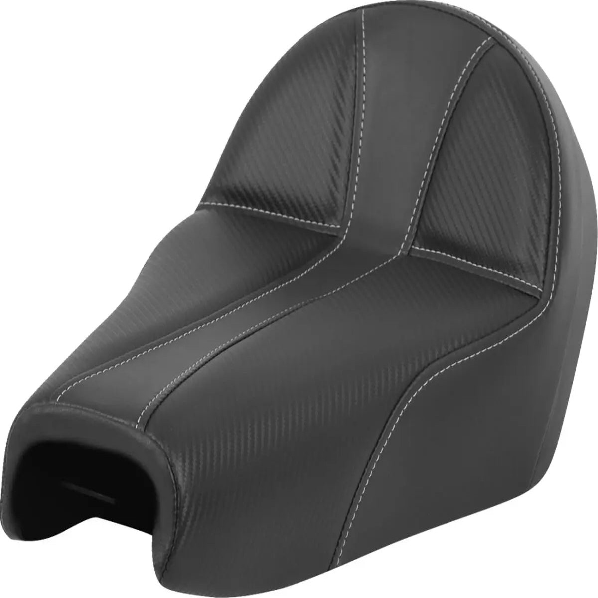 Saddlemen Dominator Solo Silver Stitching Seat With Backrest Black