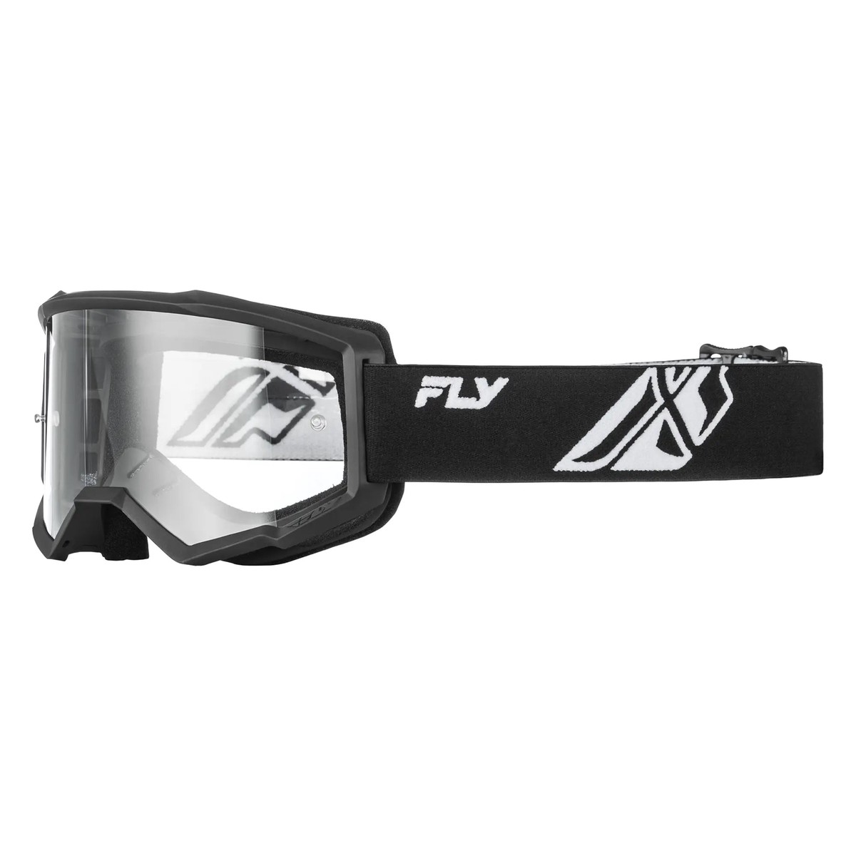 Fly Racing Focus Goggle Black White With Clear Lens