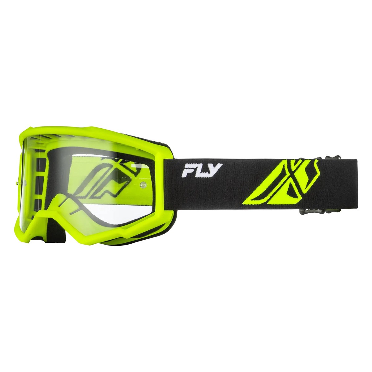 Fly Racing Focus Goggle Black Hi-Vis With Clear Lens